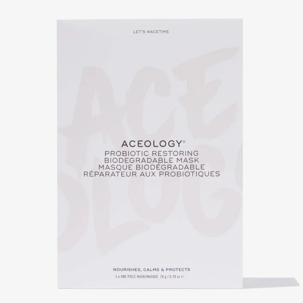 Aceology Probiotic Restoring Biodegradable Mask - 4 Pack new in package